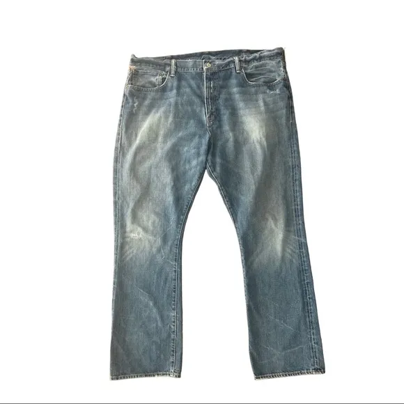 Denim Supply Ralph Lauren Jeans Mens 42 42x32 Blue Mid Rise Bootcut Distressed