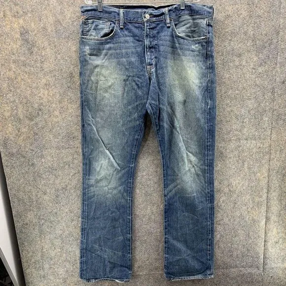 Polo Ralph Lauren Jeans Men 36x34 Adult Casual Blue Pants Denim Pocket Straight