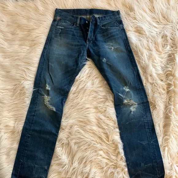 Men’s slim fit Ralph Lauren distressed jean