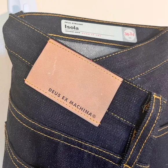 Deus Ex Machina Isola straight selvedge raw denim jeans