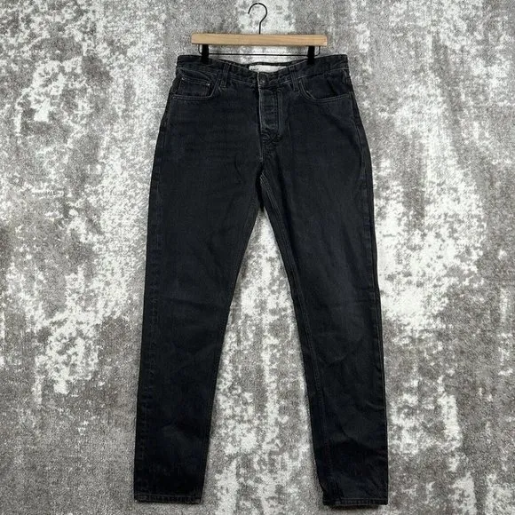 Deus Ex Machina Jeans Men’s Black Tapered Fit Alma Size 34x34