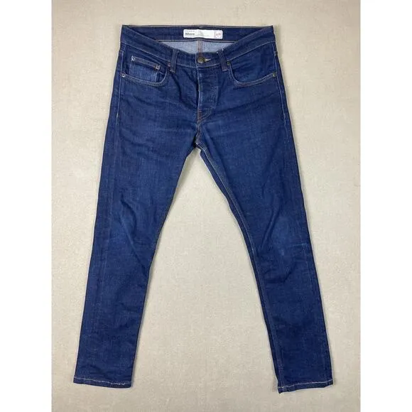 Deus Ex Machina Jeans Mens 31x32 Blue Alberto Straight Preppy Casual Denim Adult