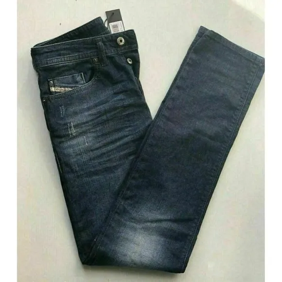 Diesel Mens Blue Denim Buster Slim Tapered R842R Button Fly Jeans Size W26 L30
          
      NWT
