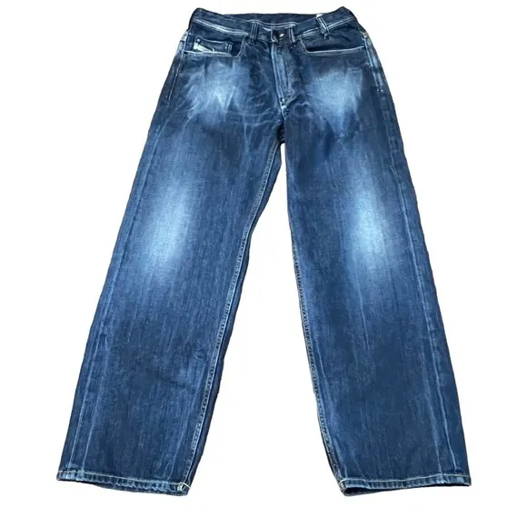 Diesel Jeans Jagbee Straight Leg Dark Wash 32x32 (Fits 31x31) Rigid Denim Italy