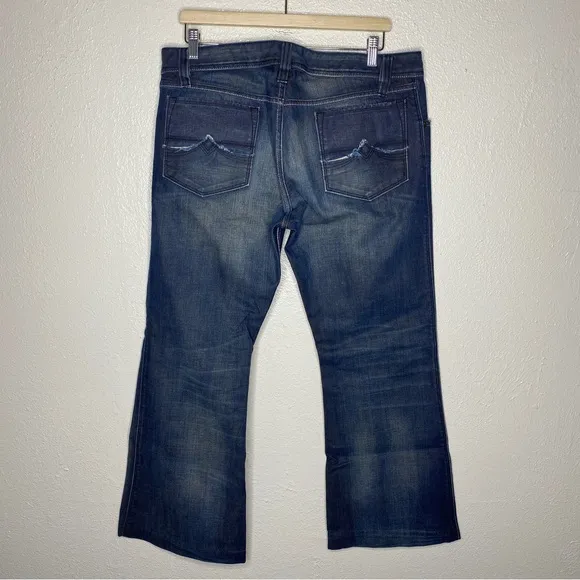 Diesel Jeans ZAF Bootcut/Flare Size 33x28 Dark Wash 008IW Button Fly