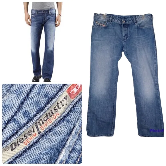 Diesel MEN'S Industry Zathan Bootcut JEANS W38 L32▪