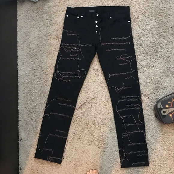 Dior embroidered jeans