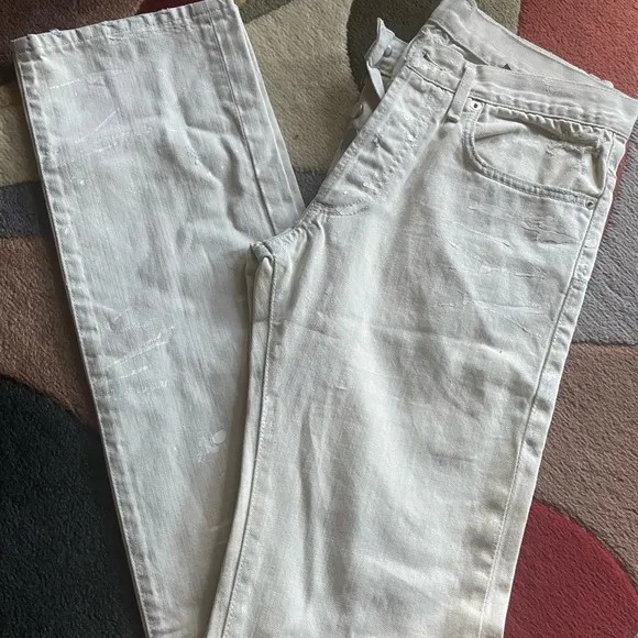 Dior mens painted denim