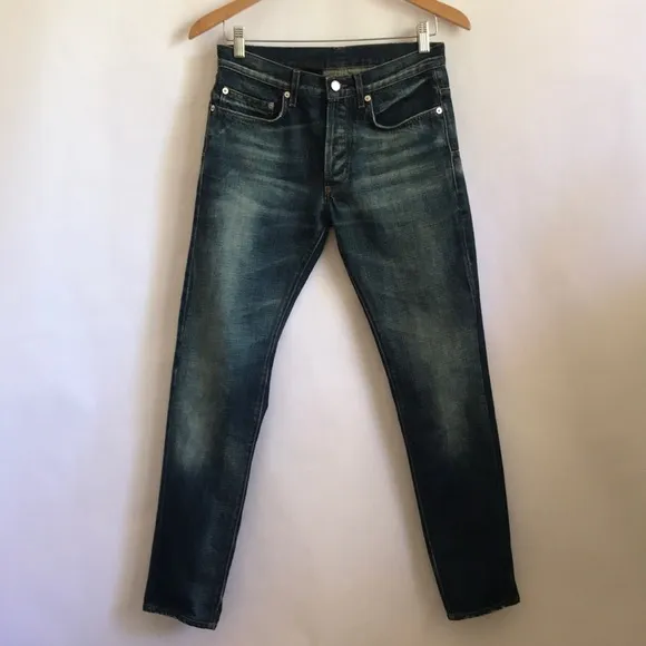 Dior homme slim fit denim jean antique/ dirt wash