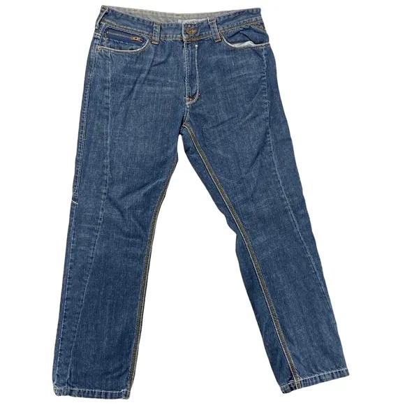 DKNY Jeans Men Bleecker 36x32 Regular Fit Medium Wash Blue Denim 5 pocket