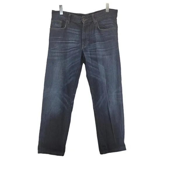 DKNY Men's Bleecker Straight Leg Jeans Medium Wash 100% Cotton Size 34x28.5