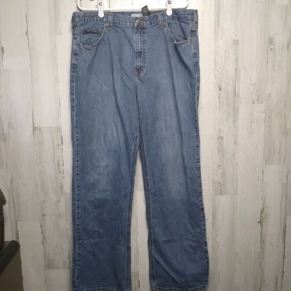 DKNY Men's Jeans City Performance Denim New York Size 38 x 34 Blue Jean Pants
