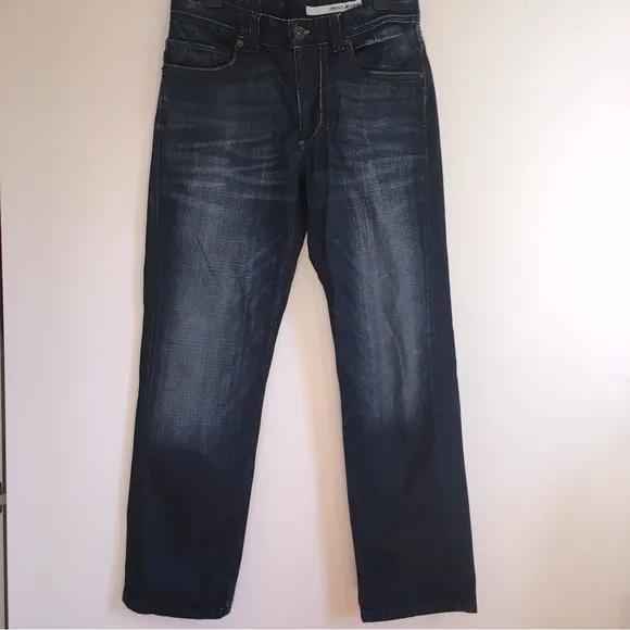 DKNY Dark Wash Denim Blue Straight Leg Cotton Jeans