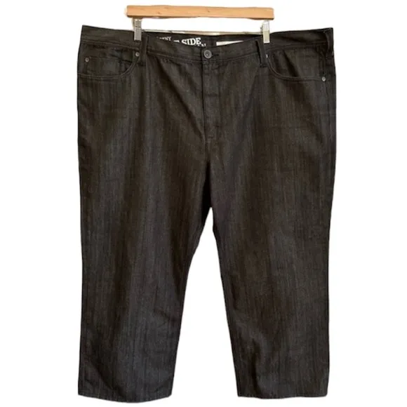 NEW NWOT DKNY WEST SIDE Straight Leg Dark Black Wash Jeans Size 50” W x 30” L