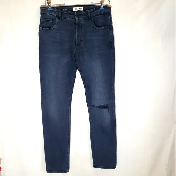 DL1961 Hunter Skinny Button Fly Pants Dark Indigo Size 36X32