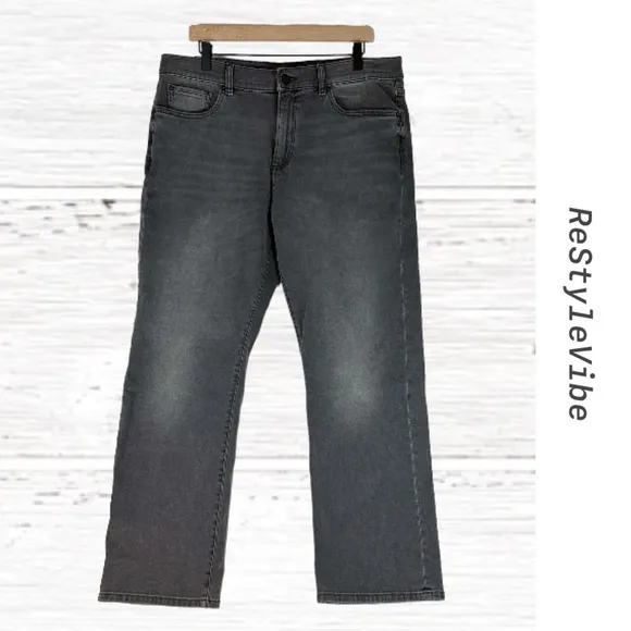 DL1961 Men’s Size 36x30 Denim Jeans Wayne Casual Straight Fit Stretch Style Gray