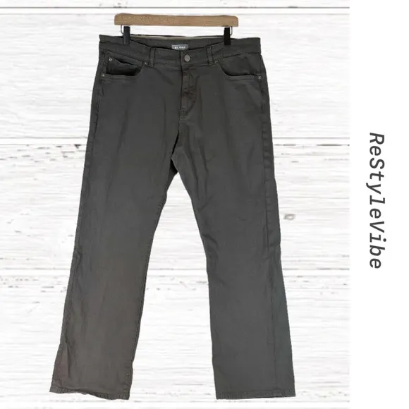 DL1961 Men’s Size 36x30 Denim Jeans Avery Modern Straight Fit Slate Gray Stretch
