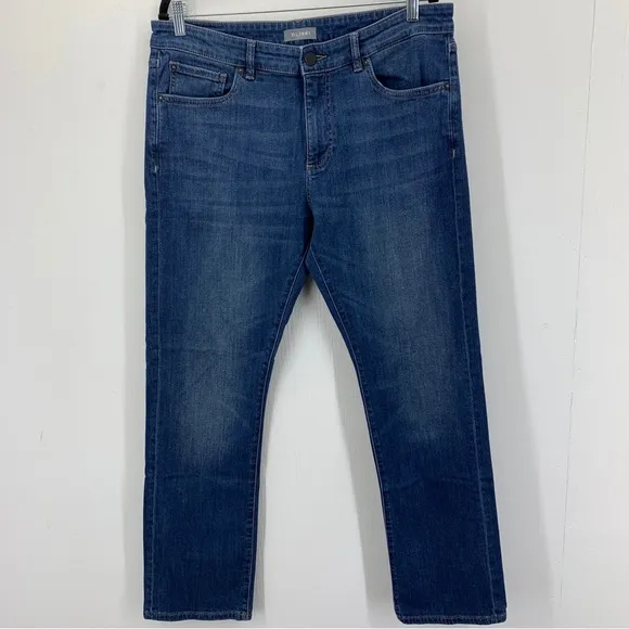 DL1961 mens 34x32 Jeans Avery modern straight epoxy denim blue cotton blend