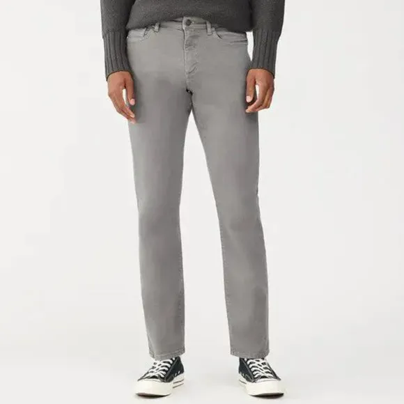DL1961 Russell Slim Straight Slate Grey Twill Denim Pants Size 40x30