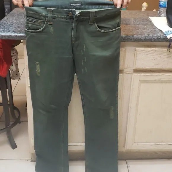 Beautiful vintage jeans,light green
