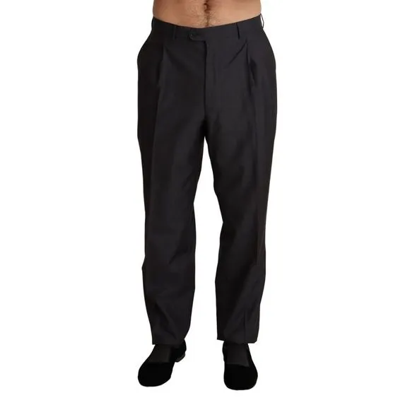 Dolce & Gabbana Gray Wool Blend Formal Trousers Men's Pants
          
      NWT