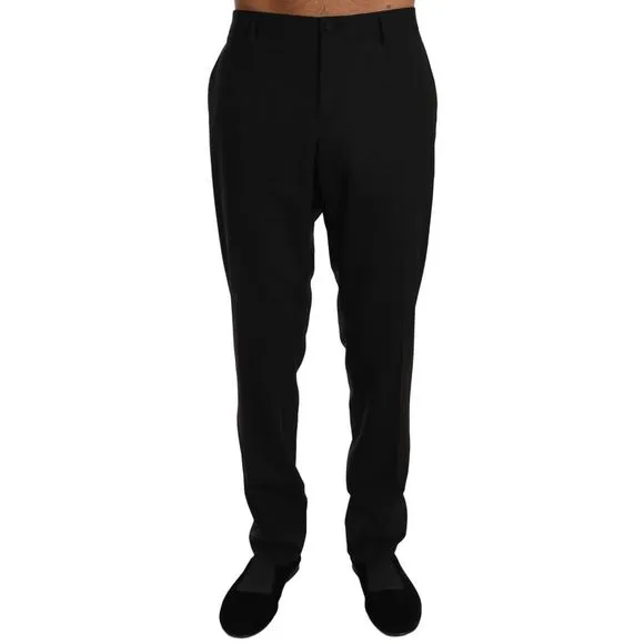 Dolce & Gabbana Black Wool Stretch Dress Trousers Men's Pants
          
      NWT