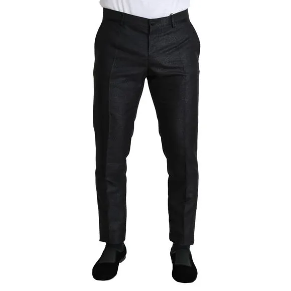 Dolce & Gabbana Black Metallic Skinny Trouser Men's Dress
          
      NWT