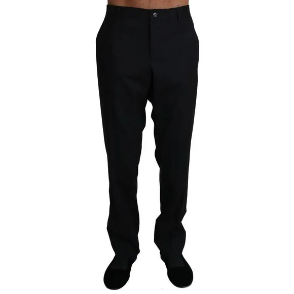 Dolce & Gabbana Black Wool Stretch Dress Trousers Men's Pants
          
      NWT