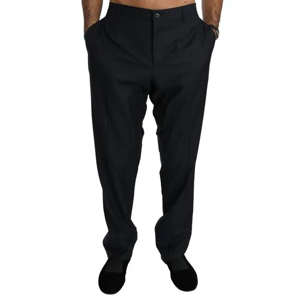 Dolce & Gabbana Wool Black Formal Dress Trouser Men Men's Pants
          
      NWT