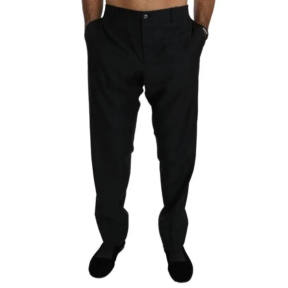 Dolce & Gabbana Black Dress Formal Trouser Men Wool Men's Pants
          
      NWT