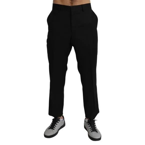 Dolce & Gabbana Black Cotton Wool Formal Dress Men's Pants
          
      NWT