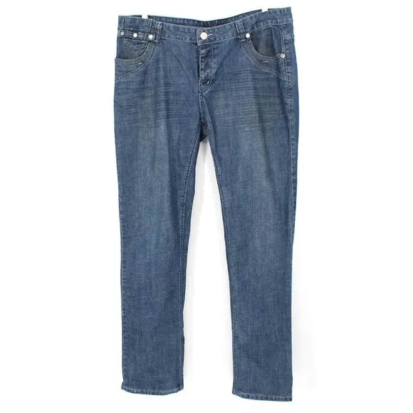 Dolce & Gabbana Jeans Blue Cotton Medium Wash Denim Straight Leg 40 D&G Italy XL