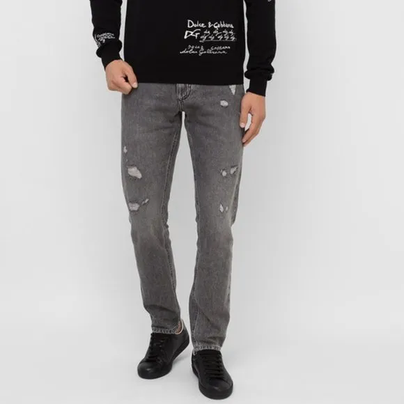 Dolce & Gabbana Men's Distressed Denim Pants - IT50
          
      NWT