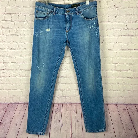 Dolce & Gabbana Classic Men's Distressed Slim Blue Jeans. Sz: 38 US / 54 EUR