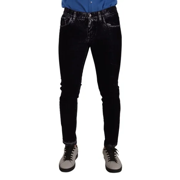 Dolce & Gabbana Purple Cotton Stretch Skinny Men Denim Jeans, Size M, MSRP $1014
          
      NWT