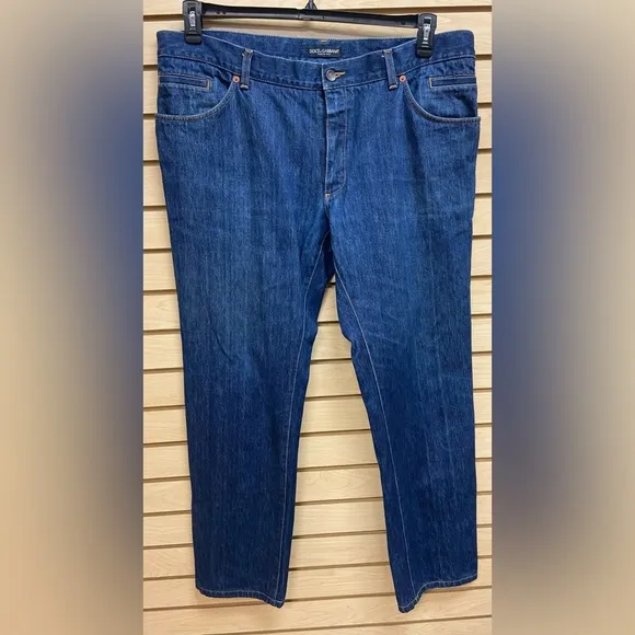 DOLCE GABBANA MEN FASHIONABLE JEANS MADE IN ITALY SIZE 42 INSEAM 32