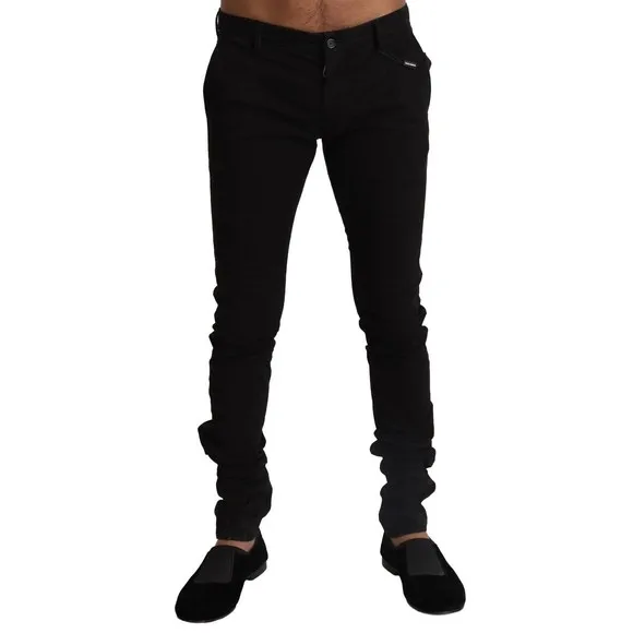 Dolce & Gabbana Black Cotton Stretch Slim Fit Skinny Pants, IT48 | M
          
      NWT