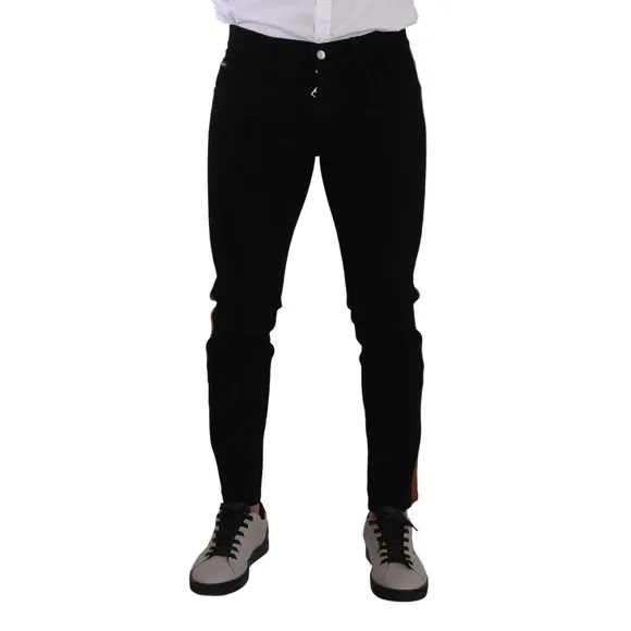 Dolce & Gabbana Men's Black Cotton Stretch Skinny Denim Jeans, Size IT48 | M
          
      NWT