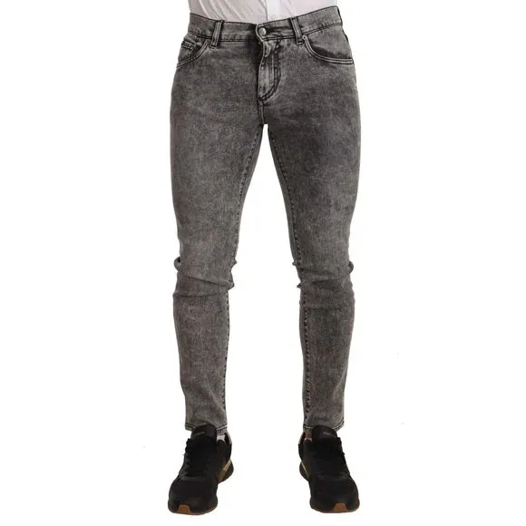 Dolce & Gabbana Gray Faded Soft Cotton Slim Fit Denim Jeans
          
      NWT