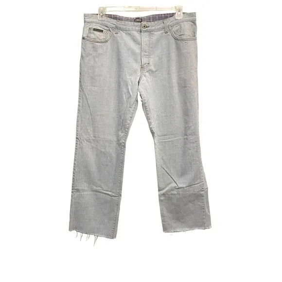 Dolce & Gabbana ITTIERRE Jeans Light Wash Button Fly 40x54 US 38x32 Raw Hem READ