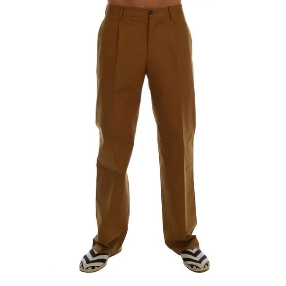 Dolce & Gabbana Brown Stretch Cotton Men's Pants
          
      NWT