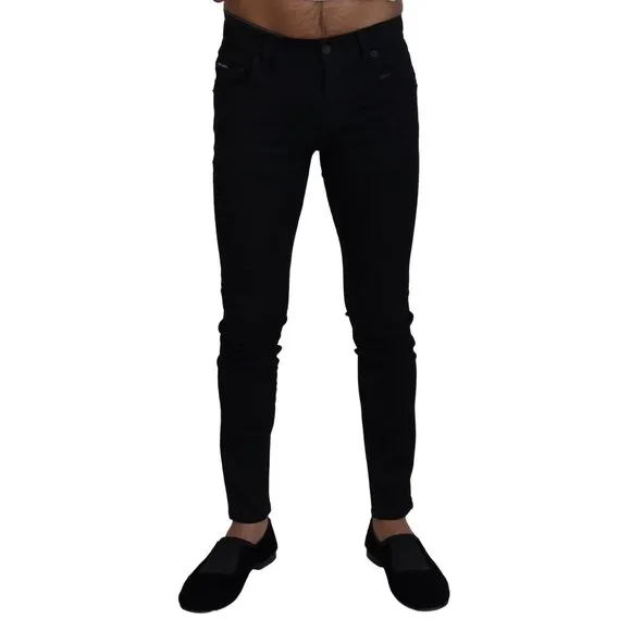 Dolce & Gabbana Black Cotton Skinny Men Denim Jeans
          
      NWT