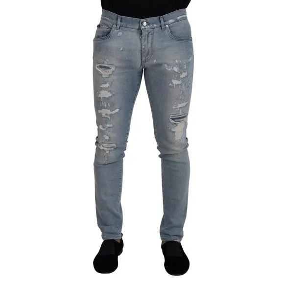 Dolce & Gabbana Blue Wash Denim Cotton Slim Fit Jeans
          
      NWT