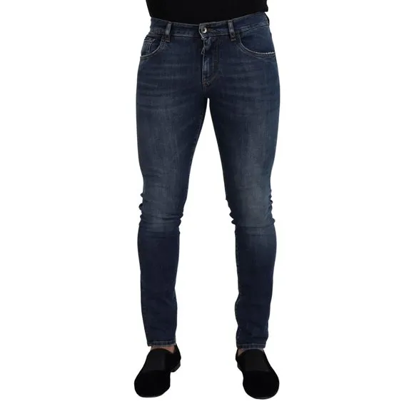 Dolce & Gabbana Blue Washed Cotton Low Waist Denim Jeans
          
      NWT