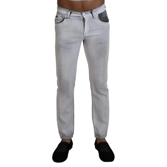 Dolce & Gabbana Gray Washed Skinny Men Denim Jeans
          
      NWT