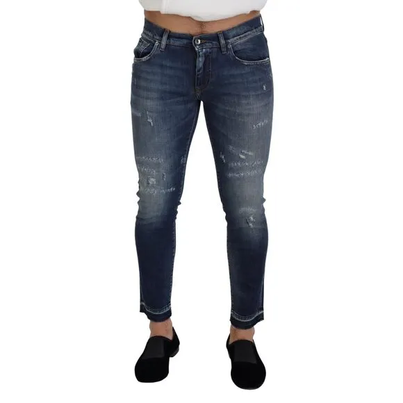 Dolce & Gabbana Blue Washed Cotton Men Casual Denim Jeans
          
      NWT