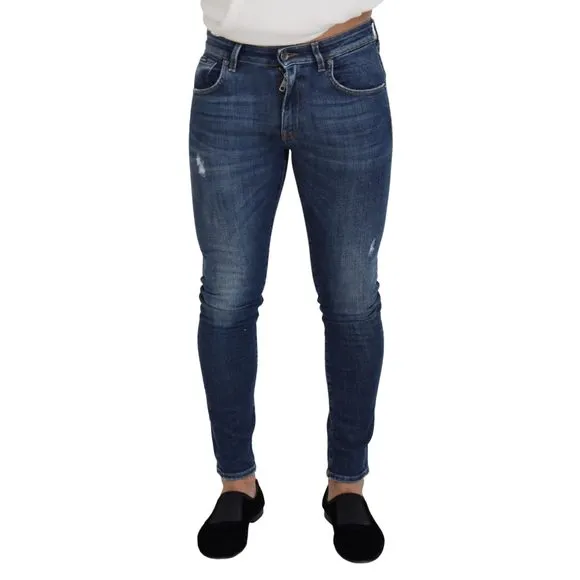 Dolce & Gabbana Blue Washed Cotton Men Skinny Denim Jeans
          
      NWT