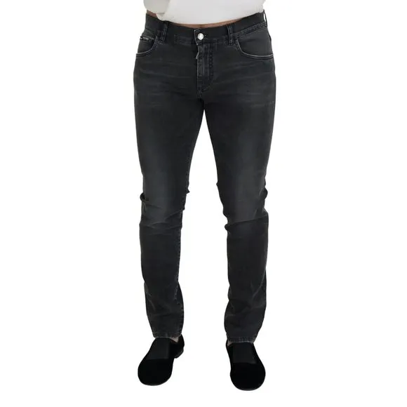Dolce & Gabbana Grey Washed Cotton Skinny Denim Jeans
          
      NWT