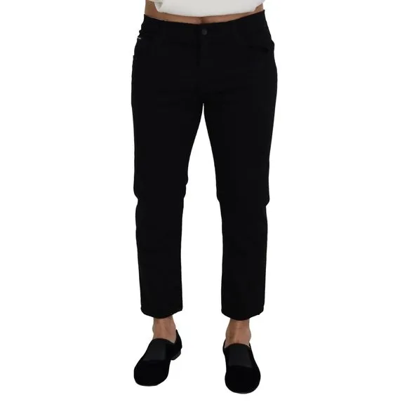 Dolce & Gabbana Black Cotton Men Casual Slim Denim Jeans
          
      NWT