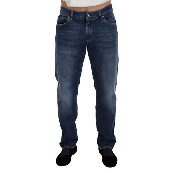 Dolce & Gabbana Blue Washed Cotton Casual Denim Men's Jeans
          
      NWT